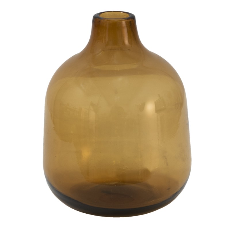 Clayre & Eef Vase Ø 10x13 cm Brown Glass