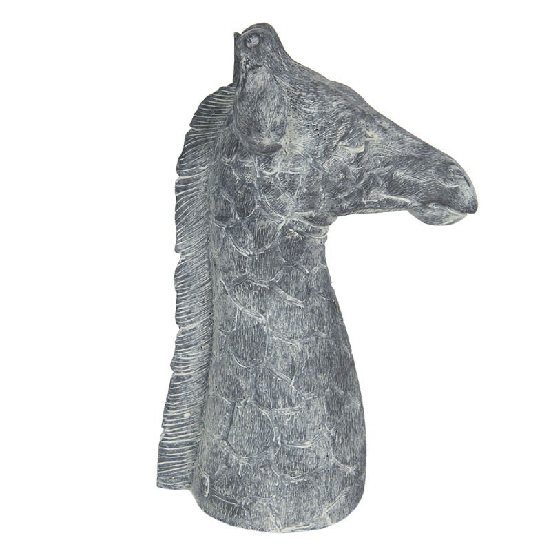 Clayre & Eef Figurine Girafe 24x17x37 cm Gris Blanc Polyrésine