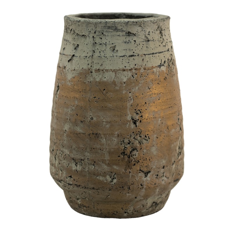 Clayre & Eef Vase Ø 19x27 cm Copper colored Concrete Round