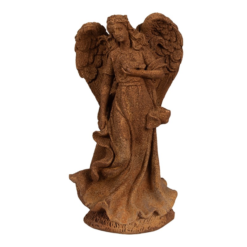 Clayre & Eef Figurine décorative Ange 23 cm Marron Polyrésine