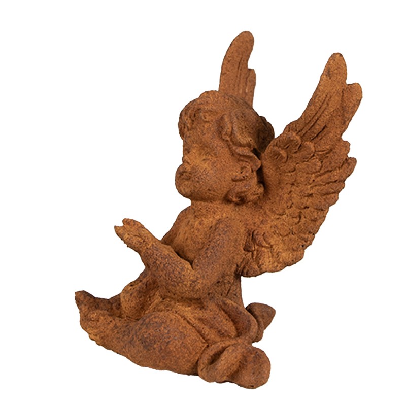 Clayre & Eef Decorative Figurine Angel 12 cm Brown Polyresin
