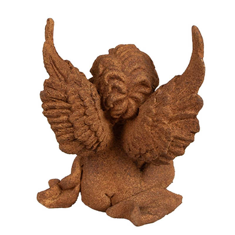 Clayre & Eef Figurine décorative Ange 12 cm Marron Polyrésine
