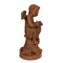 Clayre & Eef Statuetta decorativa Angelo 36 cm Marrone Poliresina