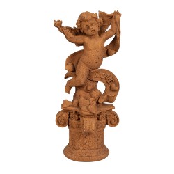 Clayre & Eef Decorative Figurine Angel 30 cm Brown Polyresin
