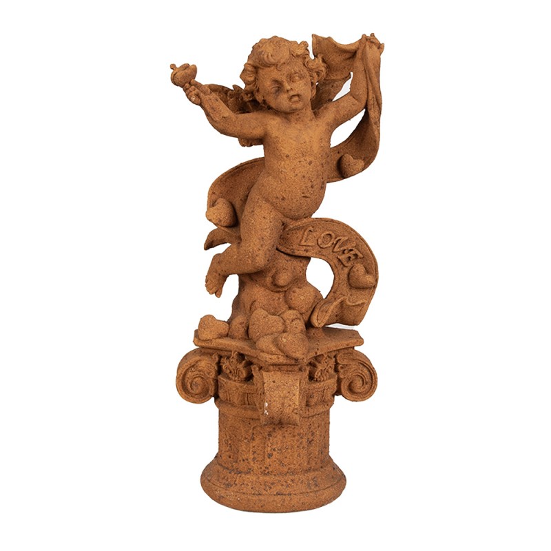 Clayre & Eef Figurine décorative Ange 30 cm Marron Polyrésine