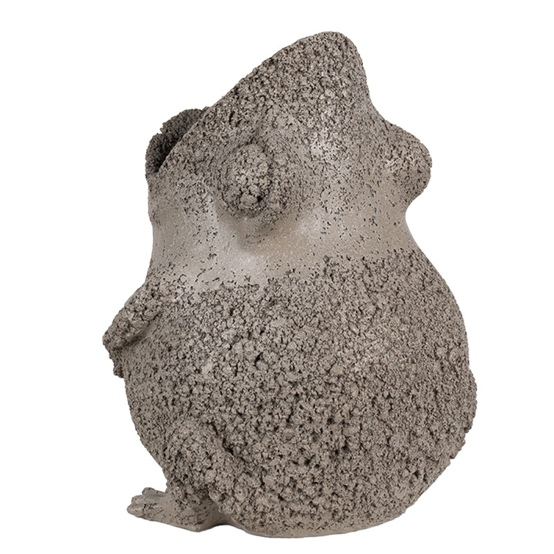 Clayre & Eef Blumentopf Frosch 26x25x32 cm Grau Polyresin