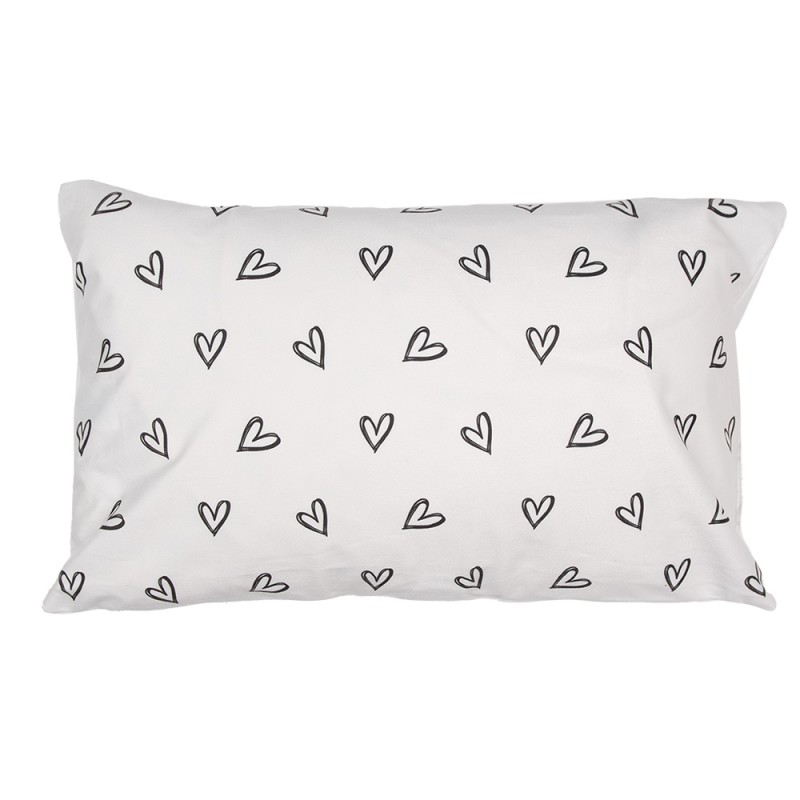 Clayre & Eef Housse de coussin 30x50 cm Blanc Polyester Lapins