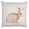Clayre & Eef Cushion Cover 45x45 cm White Polyester Rabbit