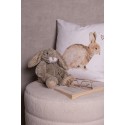 Clayre & Eef Kissenbezug 45x45 cm Weiß Polyester Kaninchen