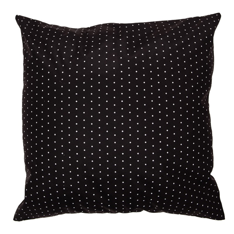 Clayre & Eef Housse de coussin 45x45 cm Blanc Noir Polyester Lapin