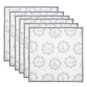 Clayre & Eef Napkins Cotton Set of 6 40x40 cm White Grey Cat