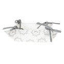 Clayre & Eef Bread Basket 35x35x8 cm White Grey Cotton Dog