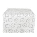 Clayre & Eef Chemin de table 50x140 cm Blanc Gris Coton Rectangle Chien