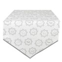 Clayre & Eef Table Runner 50x160 cm White Grey Cotton Rectangle Dog