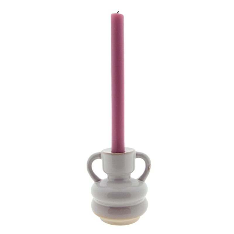 Clayre & Eef Kerzenständer 9 cm Beige Porzellan