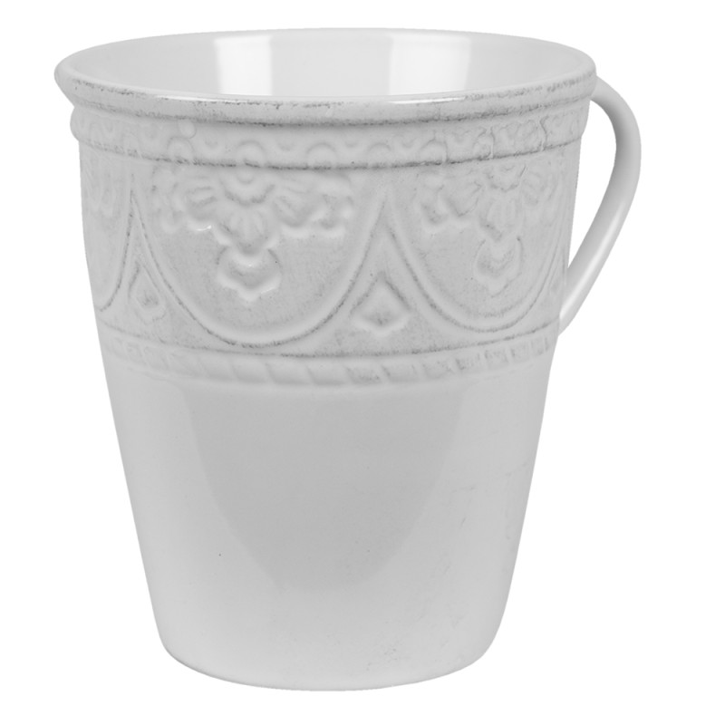 Clayre & Eef Mug 450 ml White Ceramic