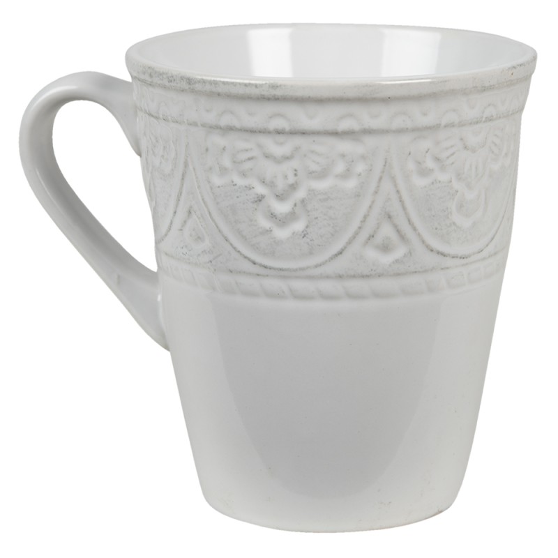 Clayre & Eef Mug 450 ml White Ceramic