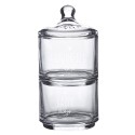 Clayre & Eef Storage Jar Lid Ø 10x21 cm Glass Round Heart Happy things / Favourites inside