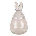 Clayre & Eef Glass Jar Ø 20x34 cm Transparent Glass Oval Rabbit