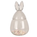Clayre & Eef Glass Jar Ø 20x34 cm Transparent Glass Oval Rabbit