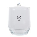 Clayre & Eef Water Glass Heart 300 ml Transparent Glass