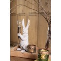 Clayre & Eef Tischlampe Kaninchen 36 cm Weiß Kunststoff