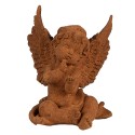 Clayre & Eef Figurine décorative Ange 11 cm Marron Polyrésine
