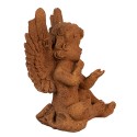 Clayre & Eef Figurine décorative Ange 11 cm Marron Polyrésine