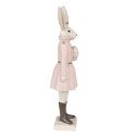 Clayre & Eef Statuetta Coniglio 23 cm Beige Rosa  Poliresina