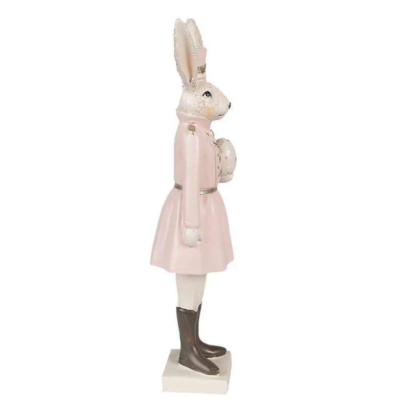 Clayre & Eef Figurine Rabbit 23 cm Beige Pink Polyresin