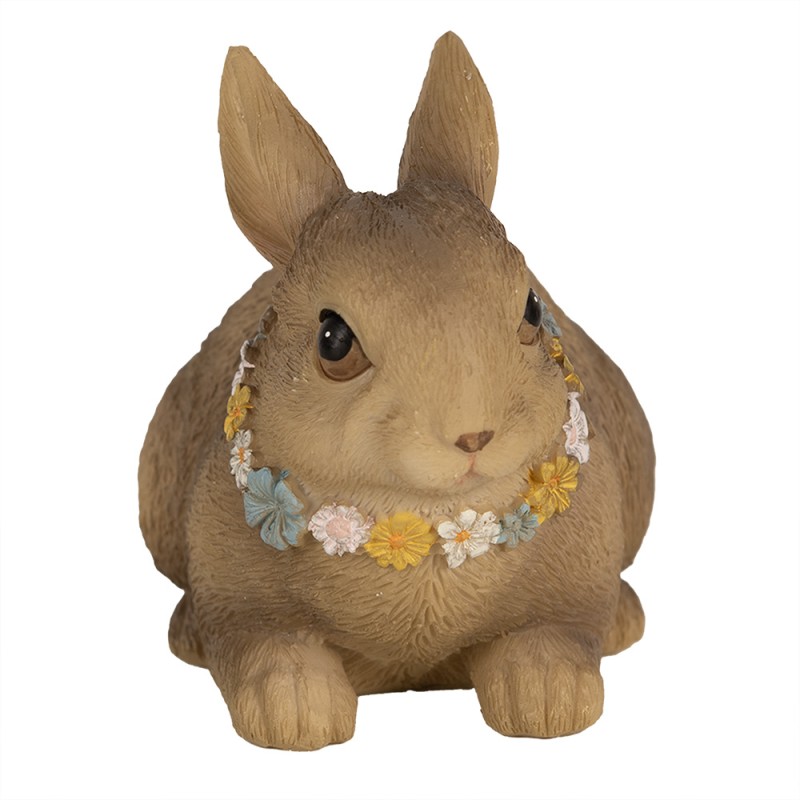 Clayre & Eef Figurine Rabbit 10 cm Brown Polyresin