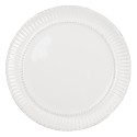Clayre & Eef Dinner Plate Ø 27 cm White Dolomite Round