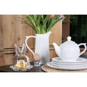 Clayre & Eef Teapot 750 ml White Dolomite Round