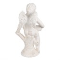 Clayre & Eef Dekorationsfigur Engel 43x43x75 cm Weiß Keramikmaterial