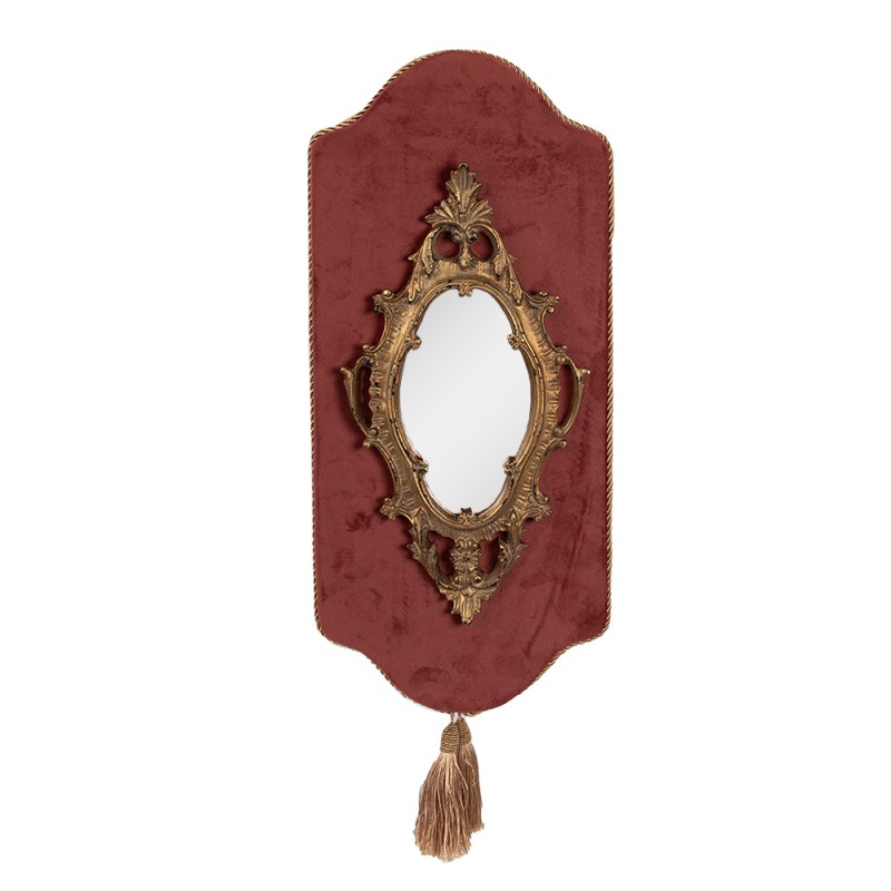 Clayre & Eef Mirror 20x3x44 cm Pink Gold colored Plastic Glass