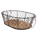 Clayre & Eef Storage Basket 33x23x10 cm Black Iron Oval