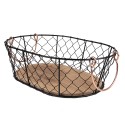 Clayre & Eef Panier de rangement 33x23x10 cm Noir Fer Ovale