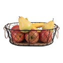 Clayre & Eef Storage Basket 33x23x10 cm Black Iron Oval