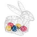 Clayre & Eef Egg basket Rabbit 22 cm White Iron