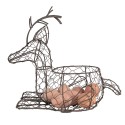 Clayre & Eef Basket Reindeer 27 cm Brown Iron