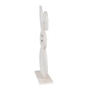 Clayre & Eef Statuetta decorativa Coniglio 50 cm Bianco Legno