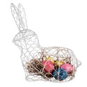 Clayre & Eef Egg basket Rabbit 30 cm White Iron