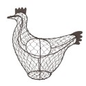 Clayre & Eef Egg basket Chicken 25 cm Brown Iron
