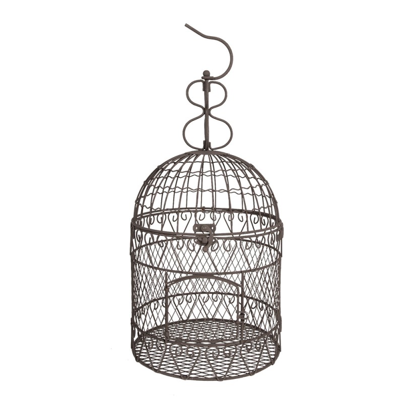 Clayre & Eef Bird Cage Decoration Ø 20x44 cm Brown Iron