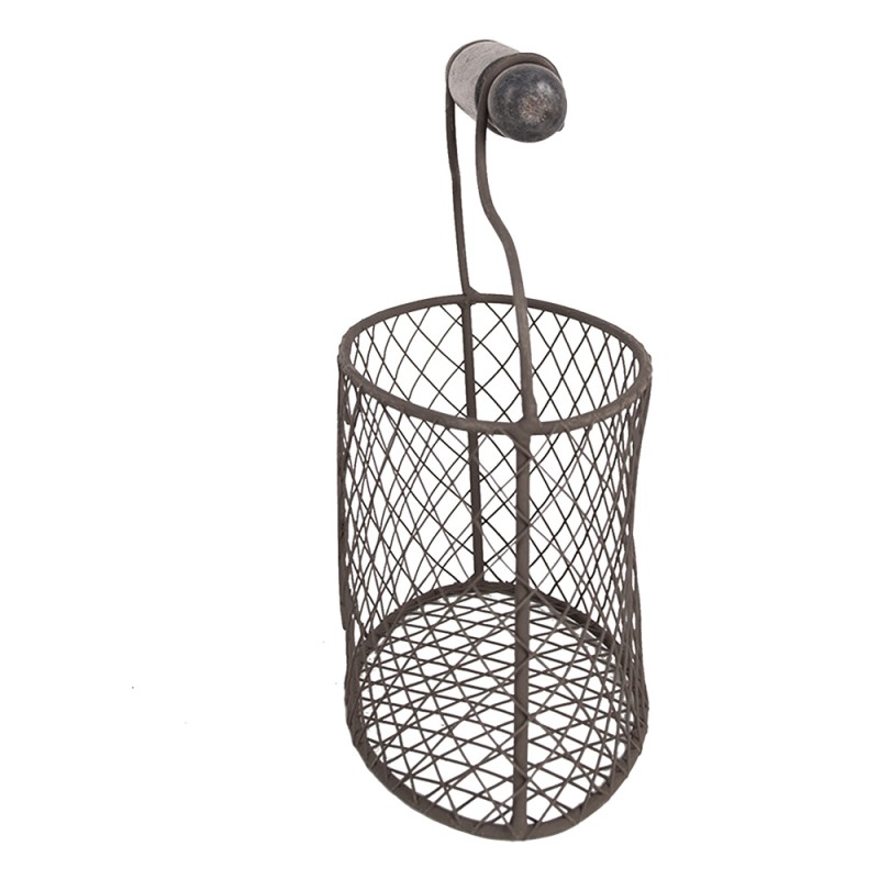 Clayre & Eef Korb 25x10x13 cm Braun Metall Huhn