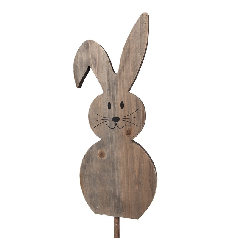 Clayre & Eef Garden Stake Rabbit 100 cm Brown Wood