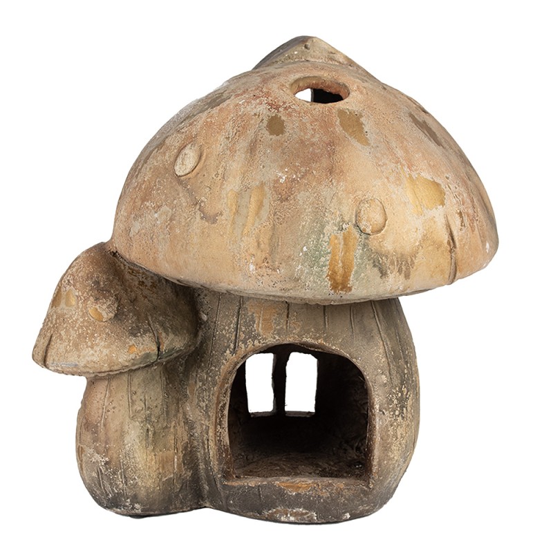 Clayre & Eef Decorative Figurine Mushroom 35 cm Brown Ceramic material
