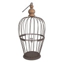 Clayre & Eef Bird Cage Decoration Ø 20x39 cm Brown Iron