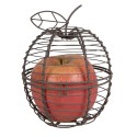 Clayre & Eef Basket Apple Ø 11x14 cm Brown Iron Round