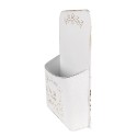 Clayre & Eef Porte-plante 27x9x41 cm Blanc Métal Rectangle